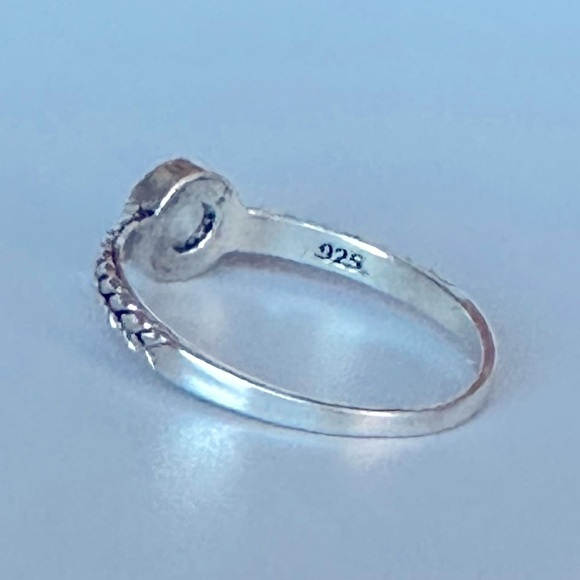 Sterling Silver Dainty Labradorite Ring - Picture 3 of 12